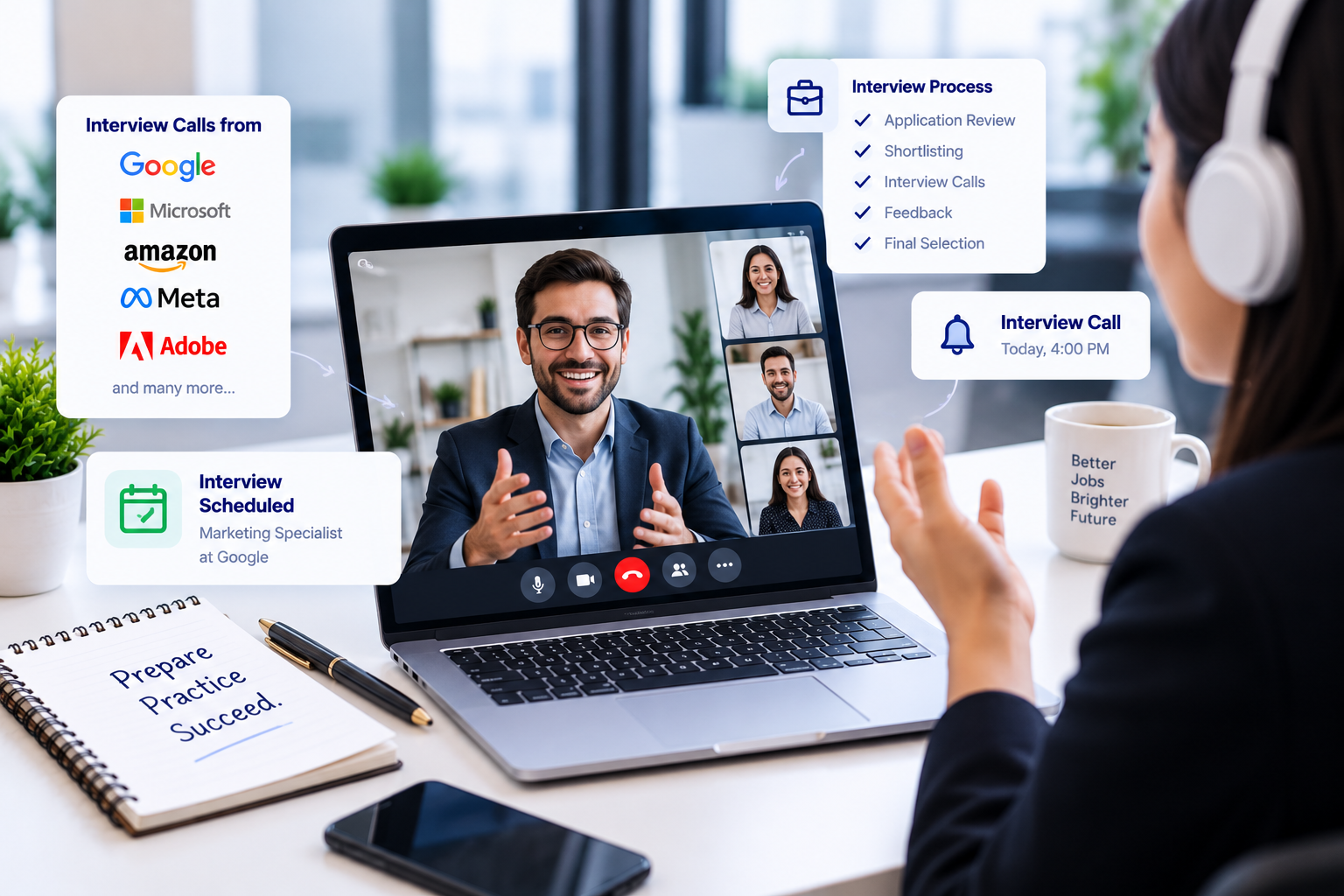 CareerJacks interview preparation and virtual interview
