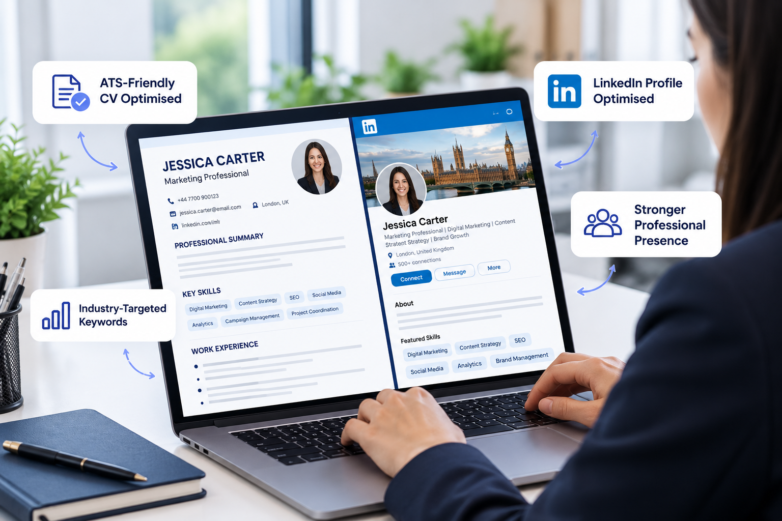 CV and LinkedIn profile optimisation for job seekers